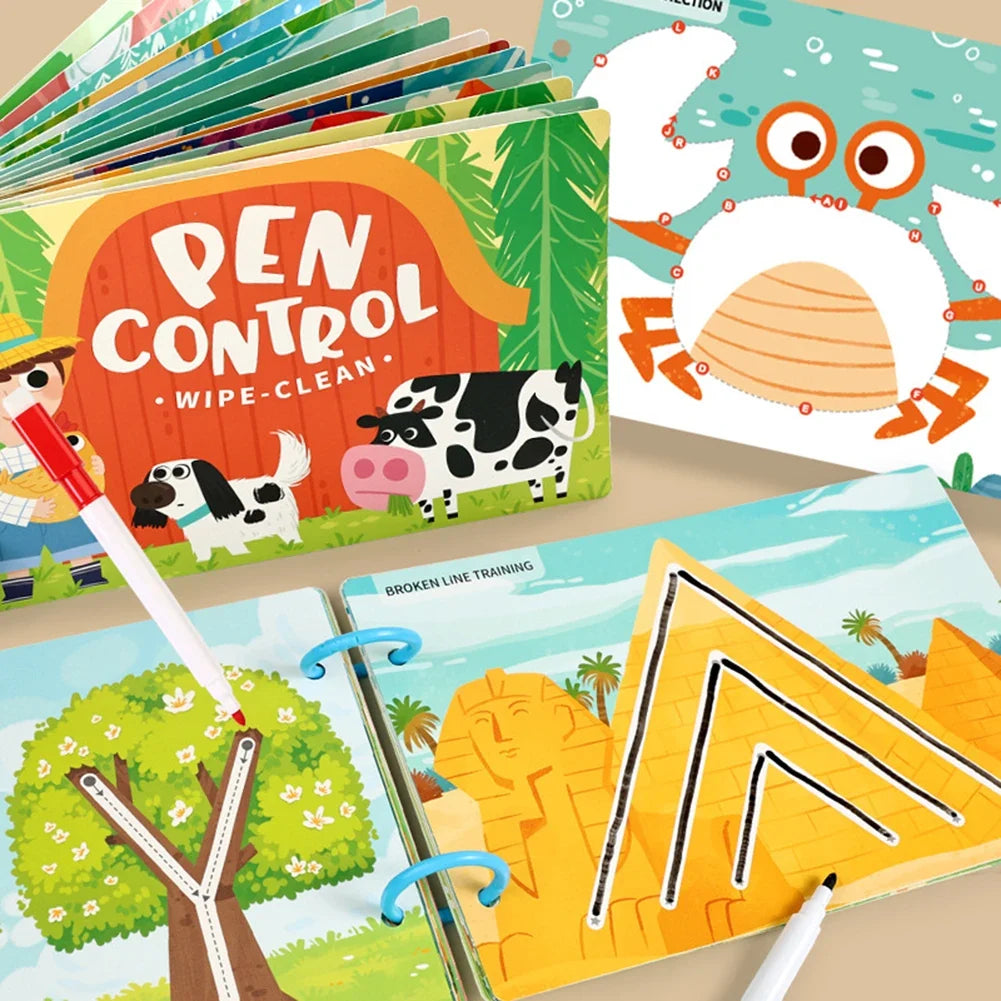 Write & Wipe Pen Control Activity Book for Toddlers & Kids