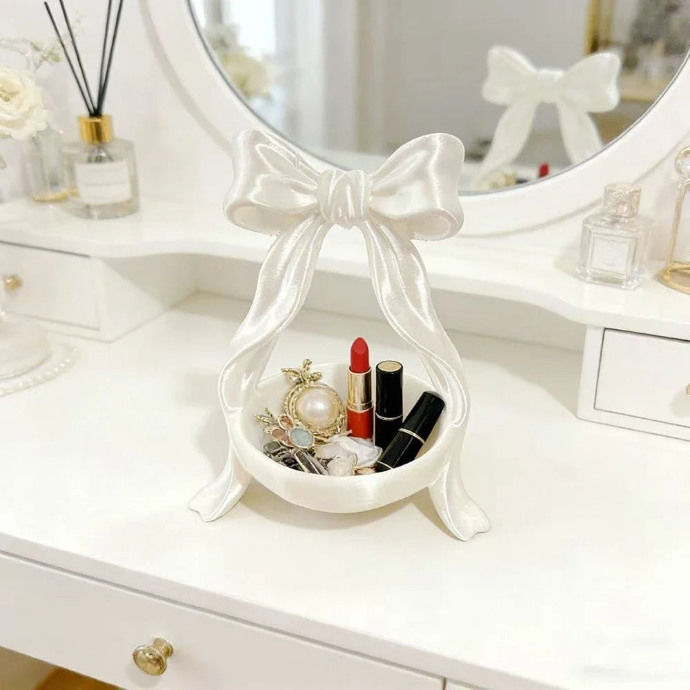 Bow-Shaped Jewelry Dish & Storage Tray – Ring, Necklace & Earring Organizer