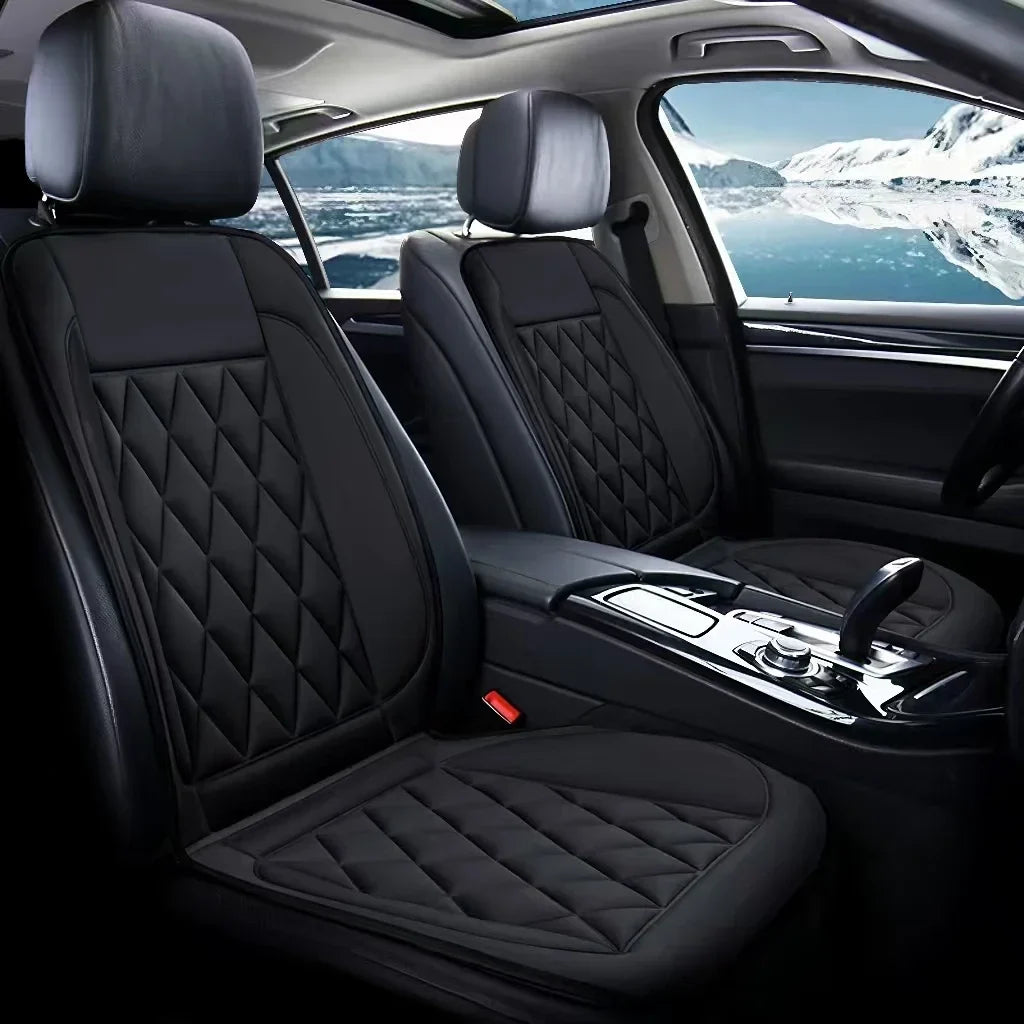 12V Electric Heated Car Seat Cushion | Universal Fit | 2 Heat Levels