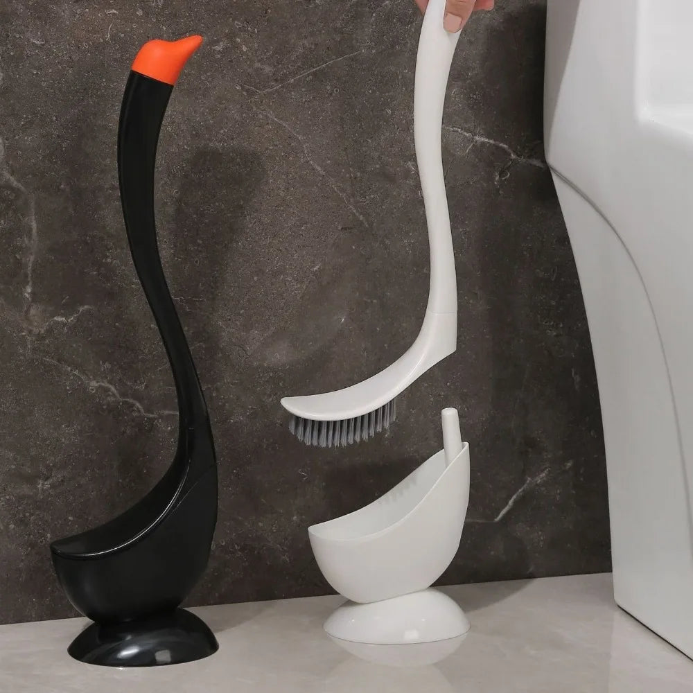 Swan Toilet Brush Set – Cute Long-Handle Bathroom Cleaner