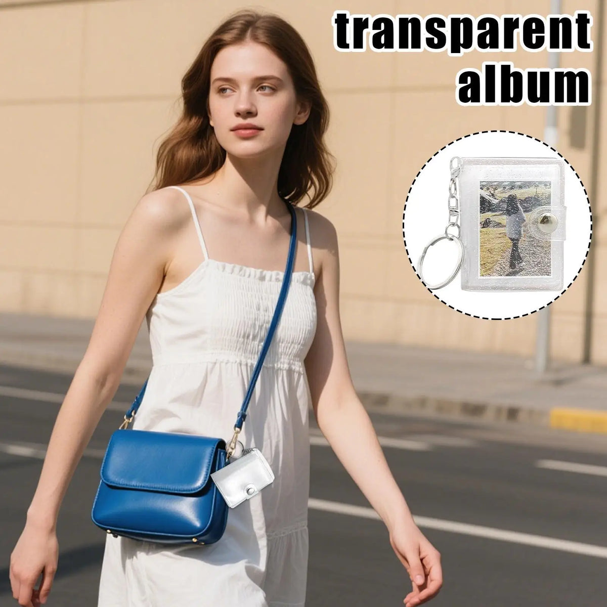 Mini Photo Album Keychain – 24-Pocket Portable Picture Binder