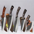 Hand Forged Hammered Chef's Knife Set – Stainless Steel