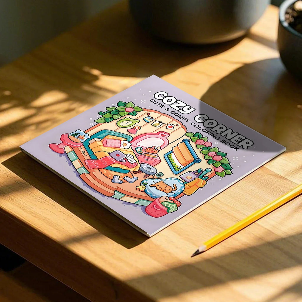 Cozy Corner Cute Coloring Book Adults Kids Stress Relief Art Supplies
