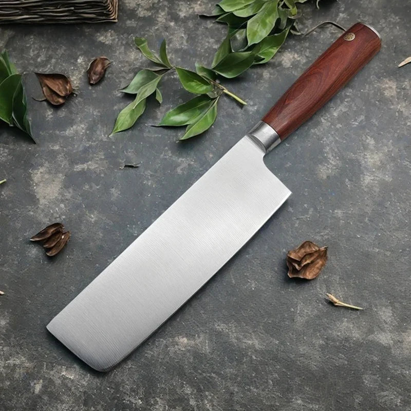 COOKCRAZE Nakiri Knife – Japanese Kitchen Knife Wood Handle