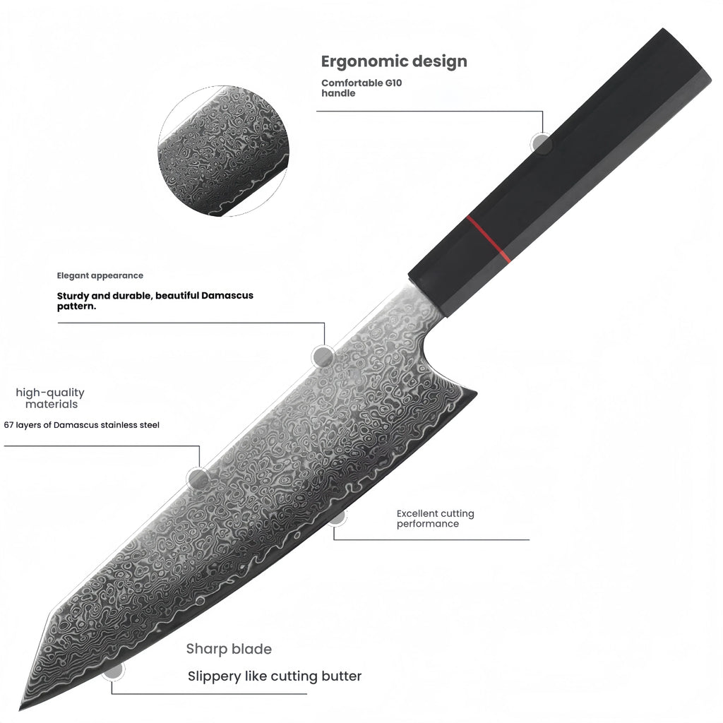 Damascus Steel Kitchen Knife – Japanese Chef Knife | 18cm