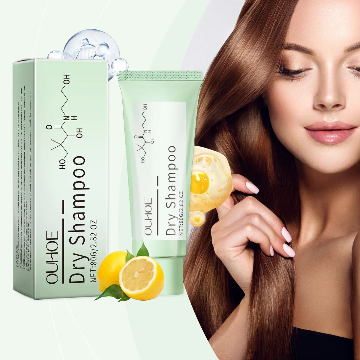 OUHOE Dry Shampoo 80g | Oil Control, Volume & Scalp Care
