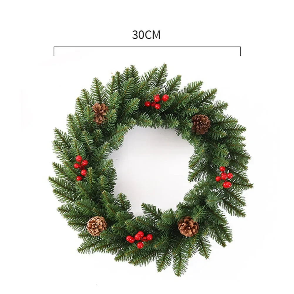Artificial Christmas Pine Cone Wreath – 30 & 40cm Door Decor