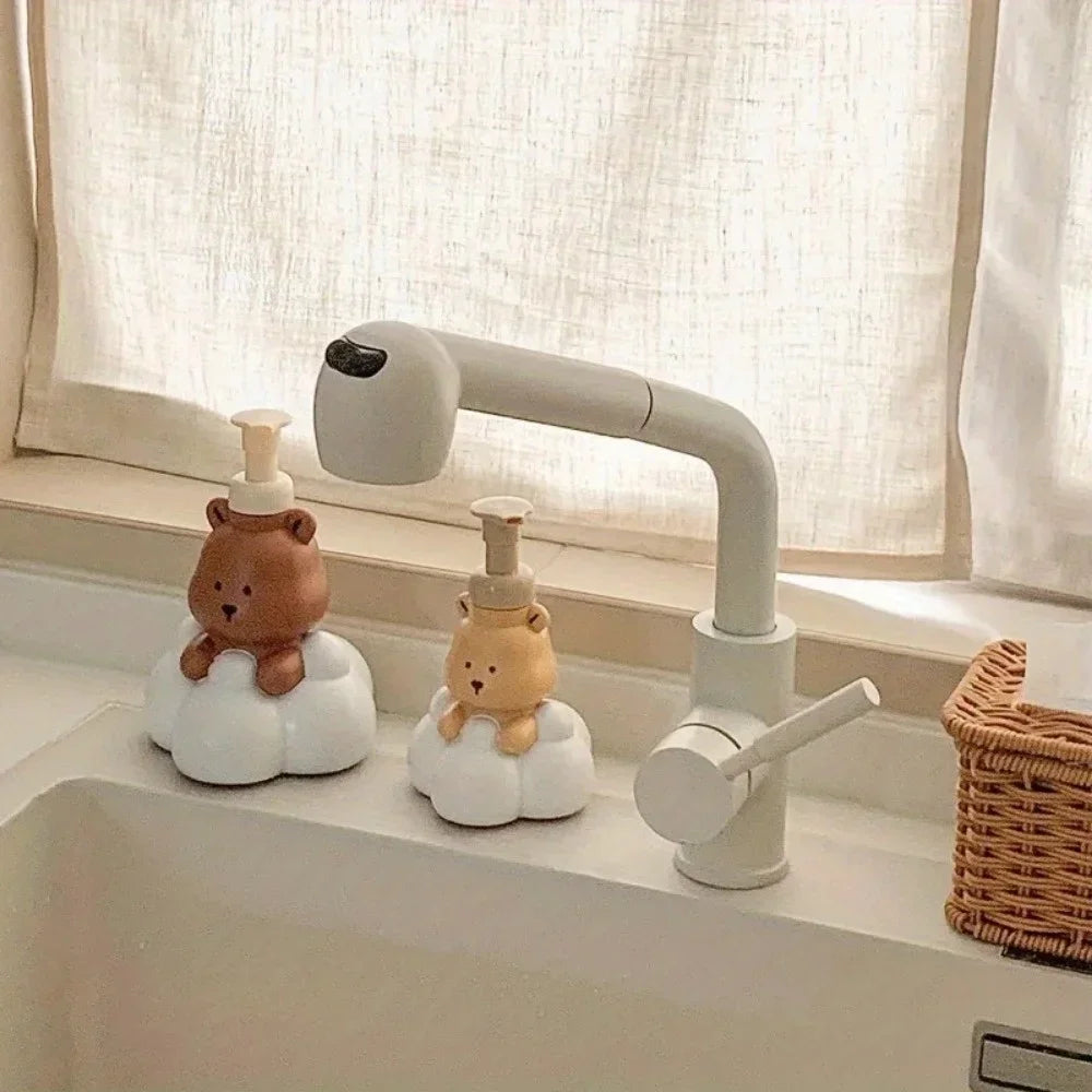 Cartoon Cloud Bear Foaming Soap & Shampoo Dispenser Bottle