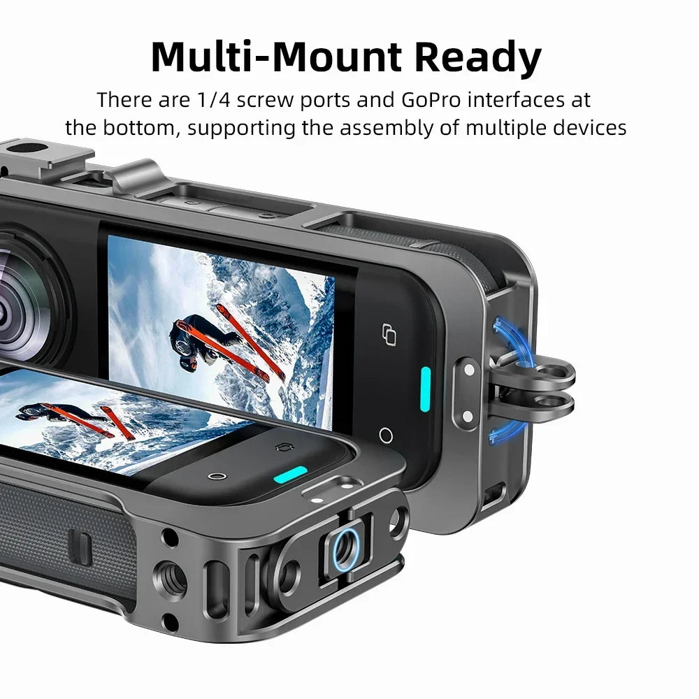 Flymile Aluminum Cage for Insta360 X5 + Silicone Lens Cover