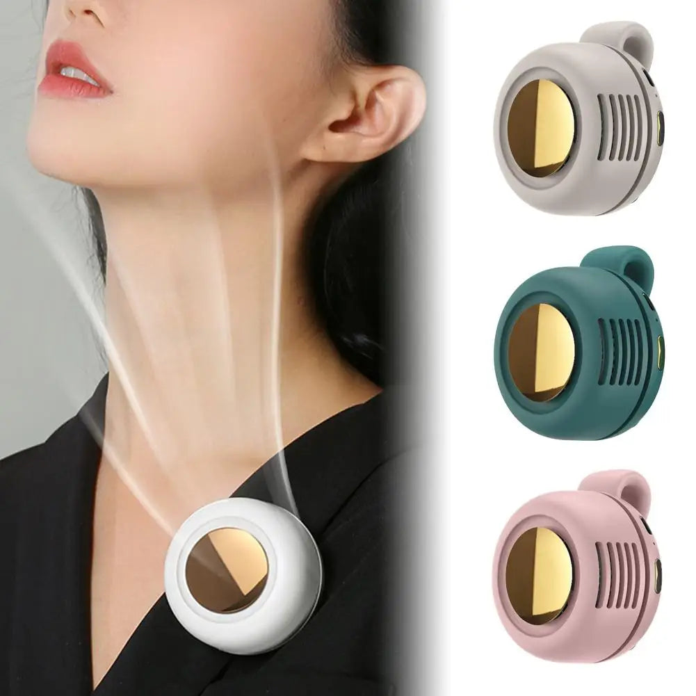 Mini Portable Clip Fan – USB Rechargeable Bladeless Personal Fan