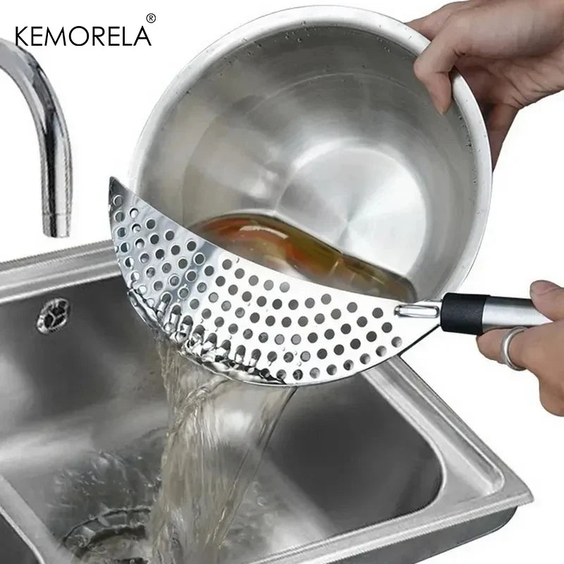 Stainless Steel Pot Side Strainer & Pan Drainer | KEMORELA
