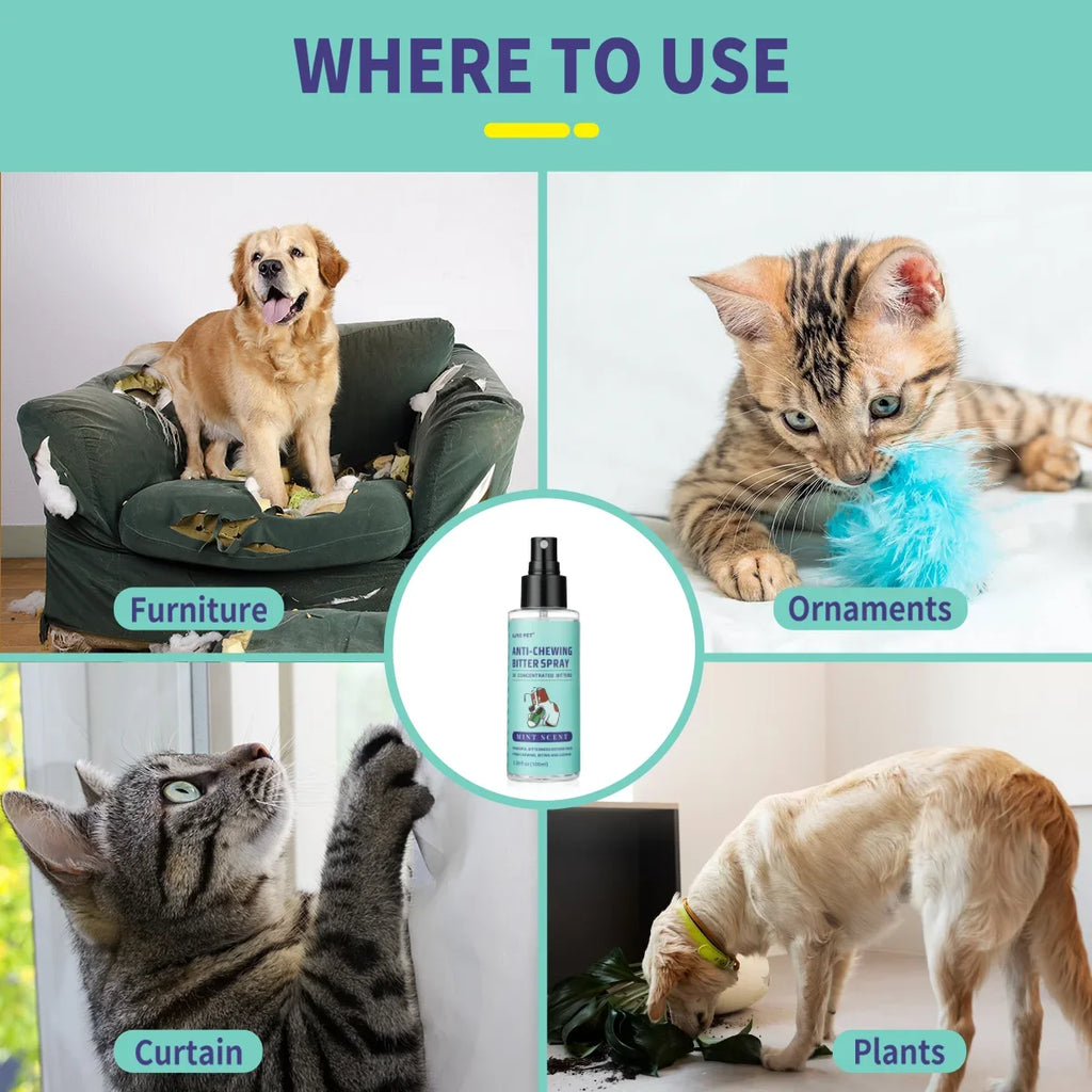 Bitter Apple No Chew Spray Dogs Pet Safe Training Aid Stop Furniture