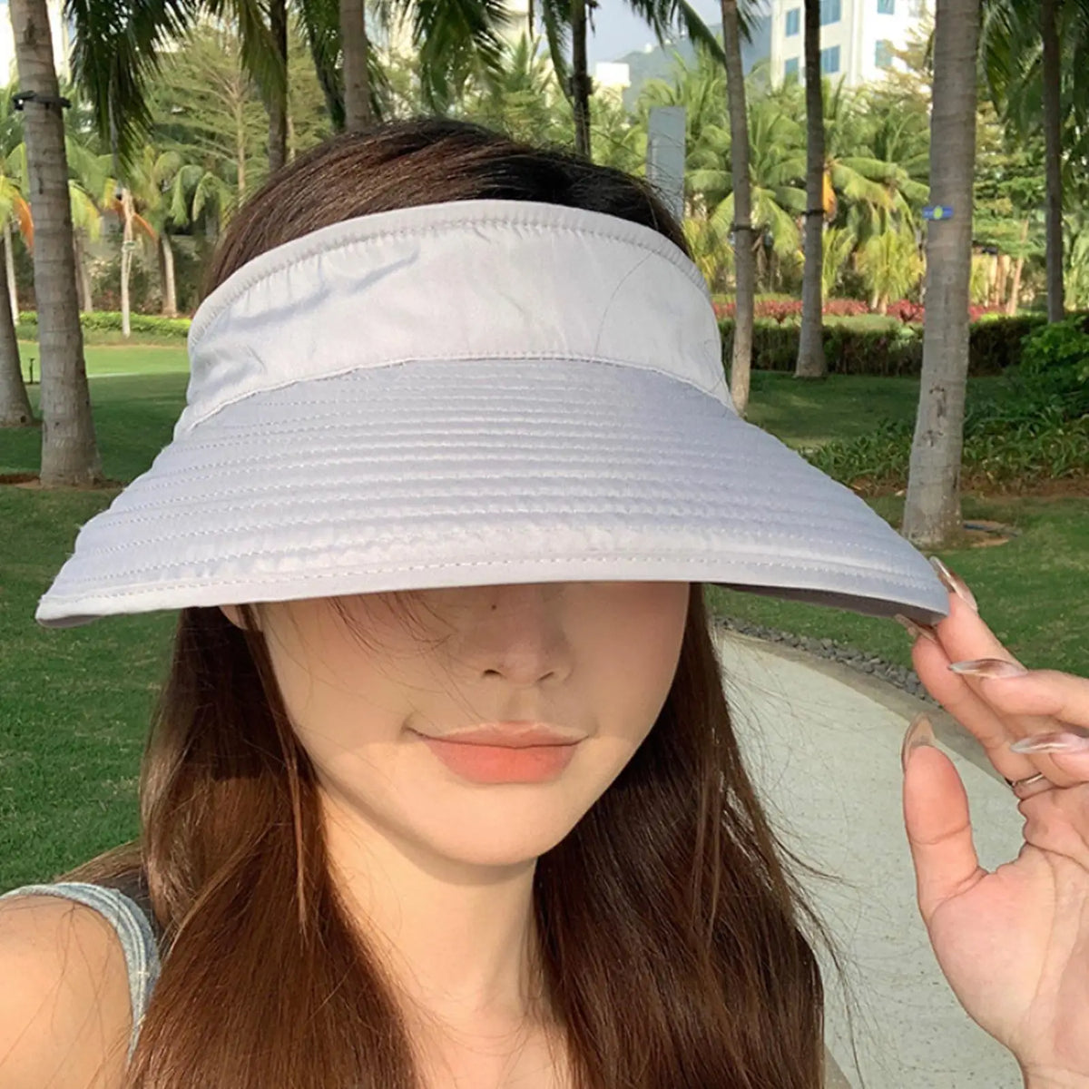 Wide Brim Foldable Sun Hat – UV Protection Visor for Women