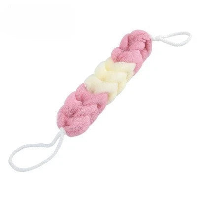 Colour Block Mesh Bath Sponge Ball & Back Scrubber Towel