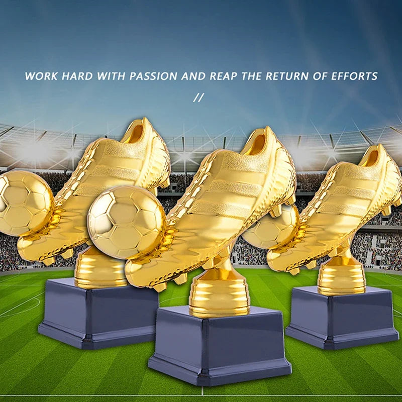 Golden Boot Football Trophy Figurine – Soccer Award Souvenir
