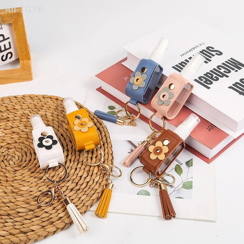 30ml Refillable Spray Bottle Keychain | Faux Leather & Tassel