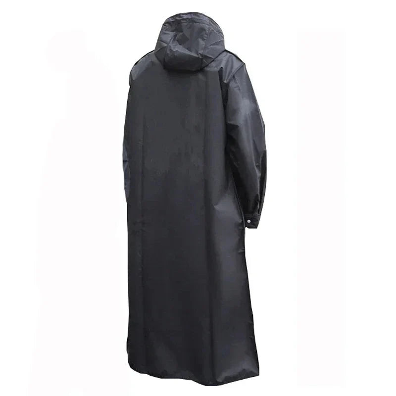 Waterproof Hooded Long Raincoat | Unisex Outdoor Rain Jacket