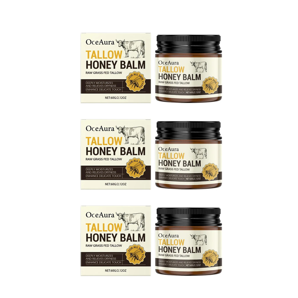 Grass Fed Tallow Honey Balm Nourishing Repair Damaged Skin Fade Fine