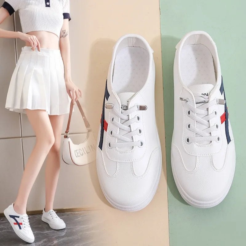 Women's Mesh Slip-On Sneakers – Flat Casual Sport Shoes