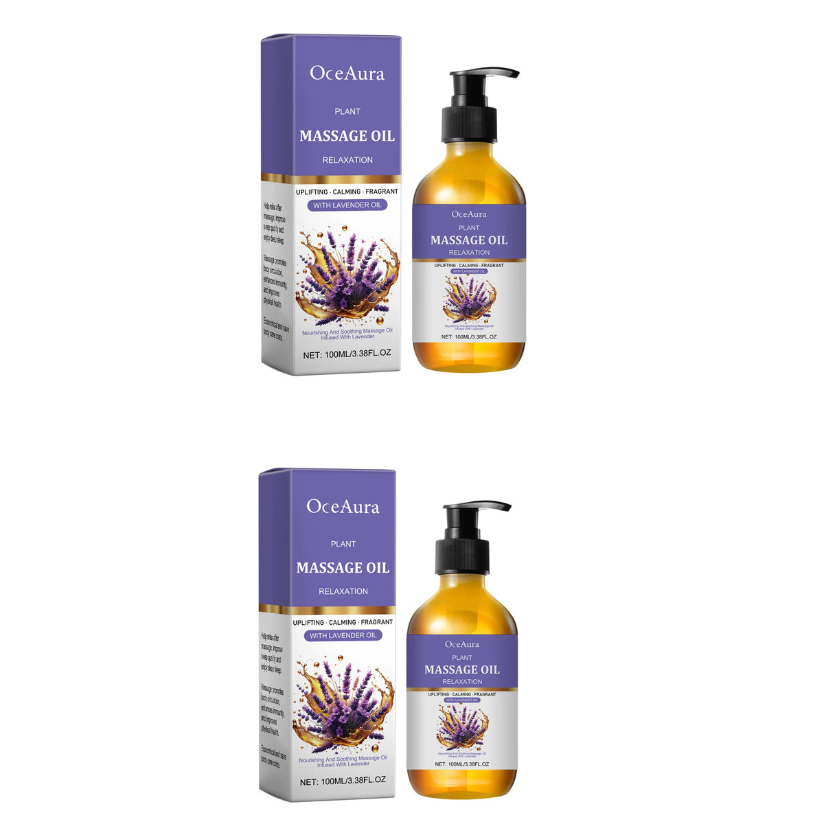 OceAura Lavender Essential Oil Body Massage Oil 100ml