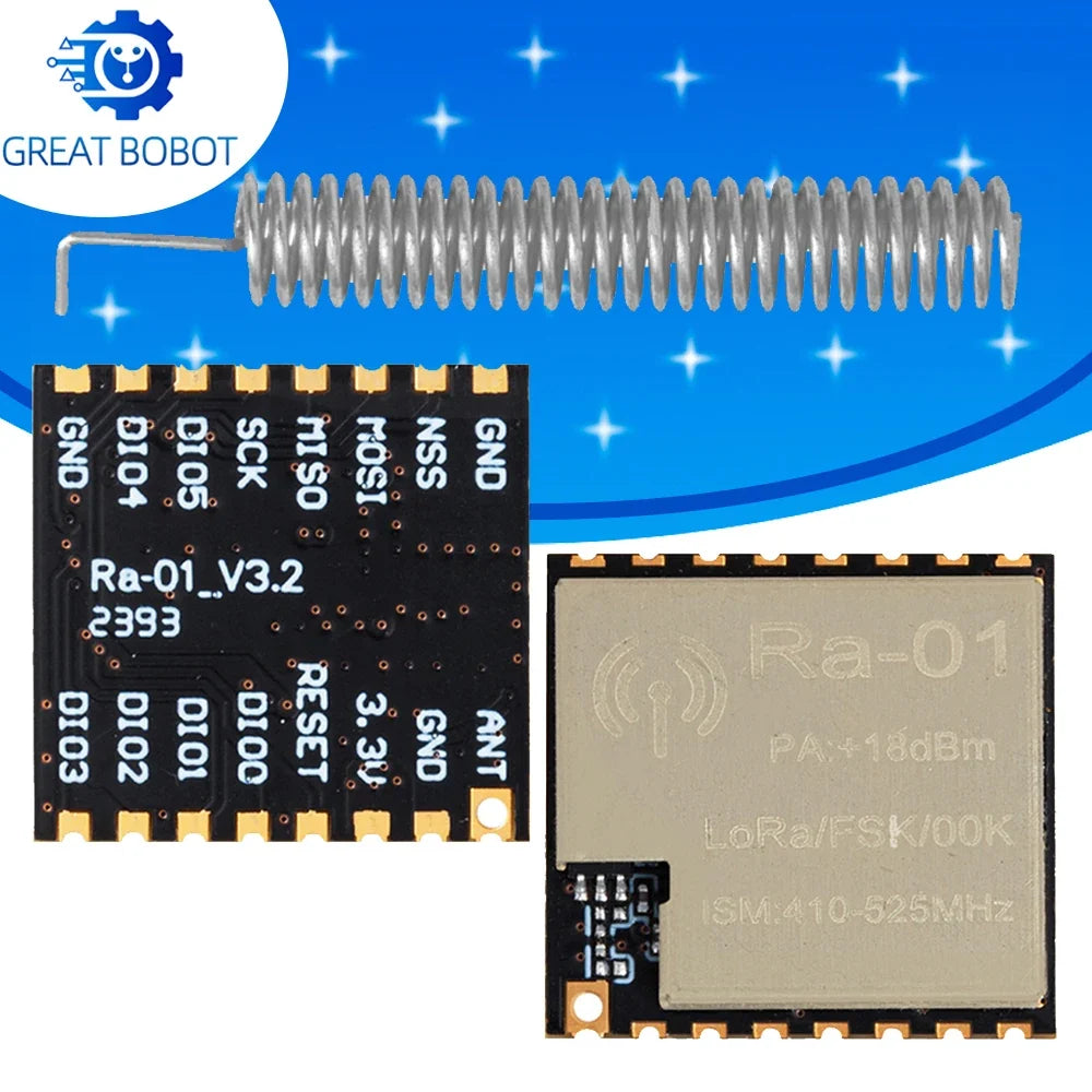 RA-01 LoRa SX1278 433MHz Wireless Module – 10KM for Arduino