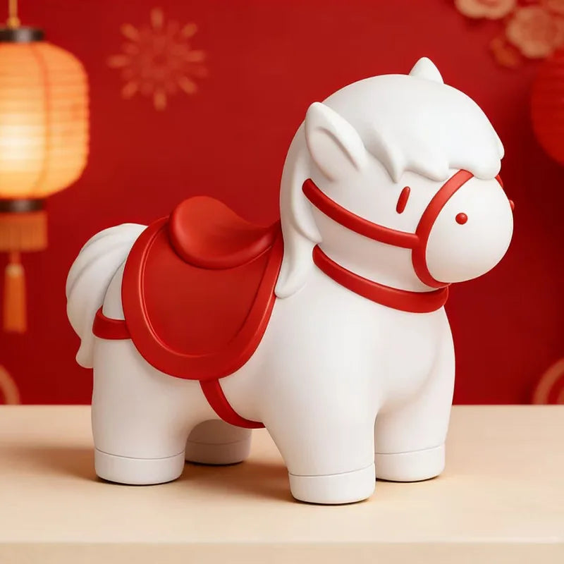 Golden Saddle Little White Horse Aromatherapy Candle Mold DIY Pon