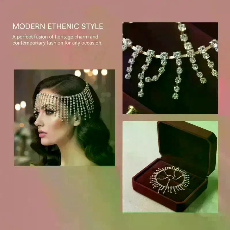 Tassel Rhinestone Hair Chain – Elegant Women's Headwear