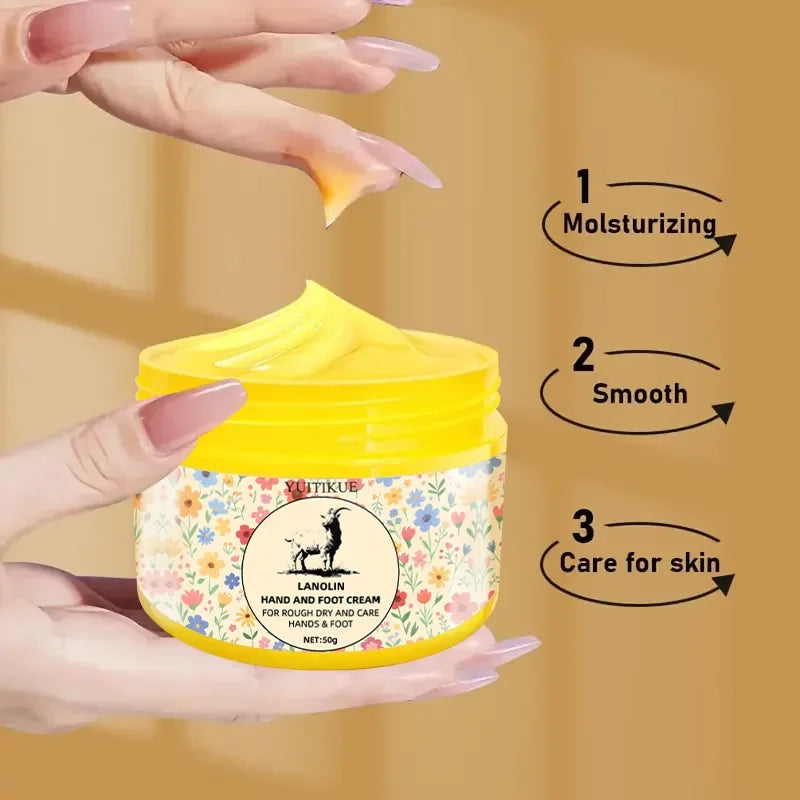 YUITIKUE Lanolin Hand & Foot Cream 50g | 3-in-1 Moisturizer