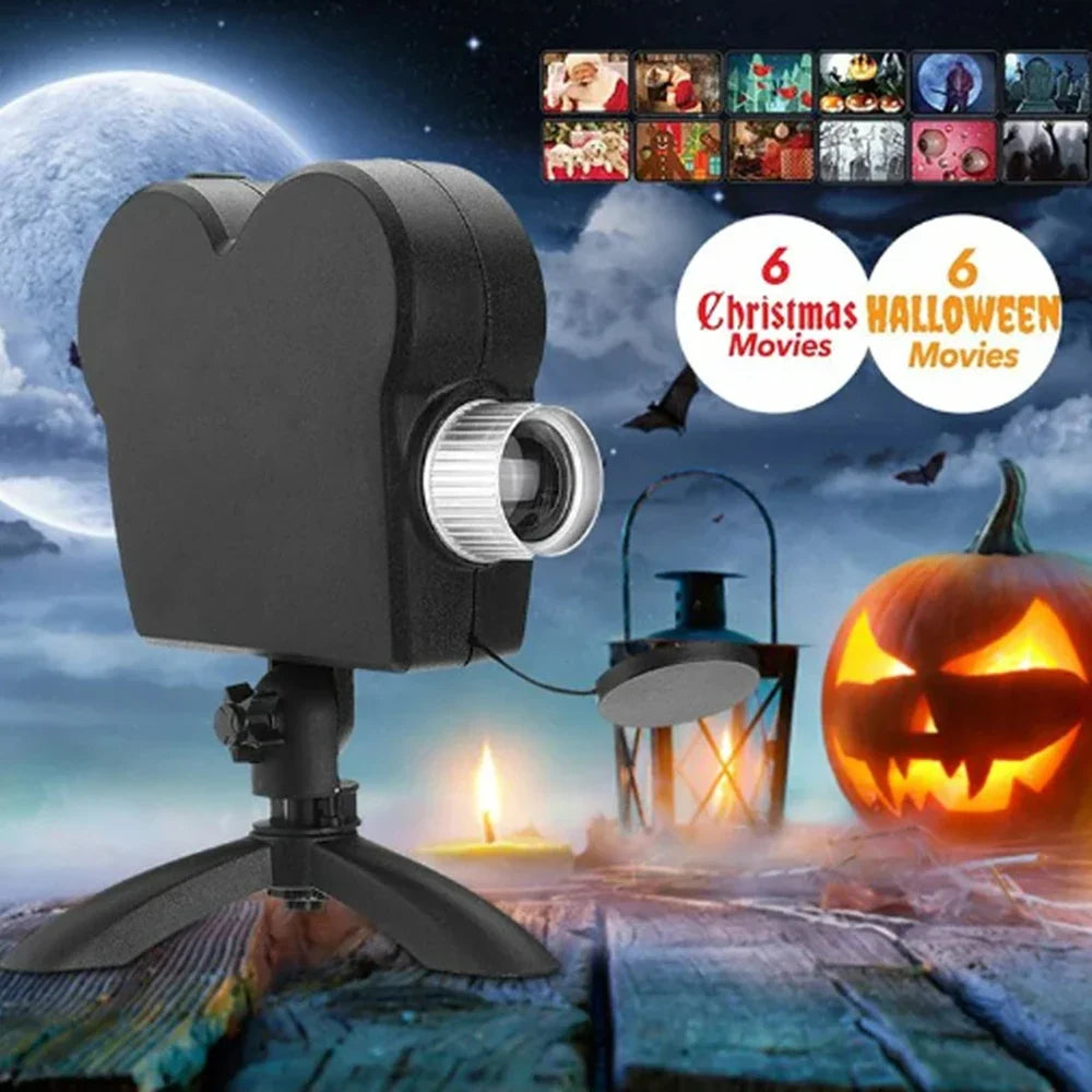 Halloween Christmas Window Projector | 12 Festival Scenes