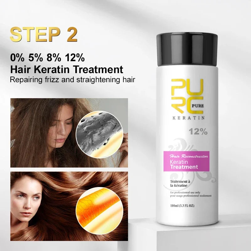 PURC Brazilian Keratin Shampoo & Conditioner Treatment Set