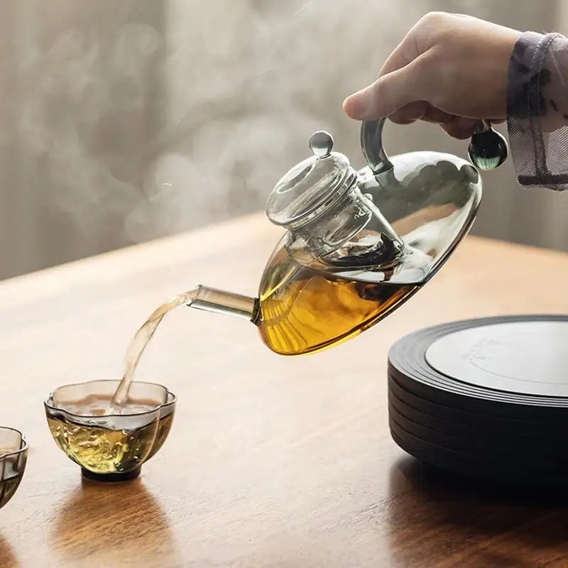 600ml Glass Teapot with Infuser & Warmer | Electric Tea Maker