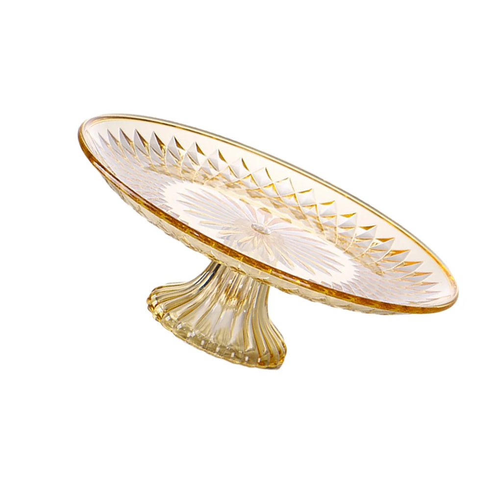 Round Cake Stand Serving Tray | Shatter-Proof Dessert Plate