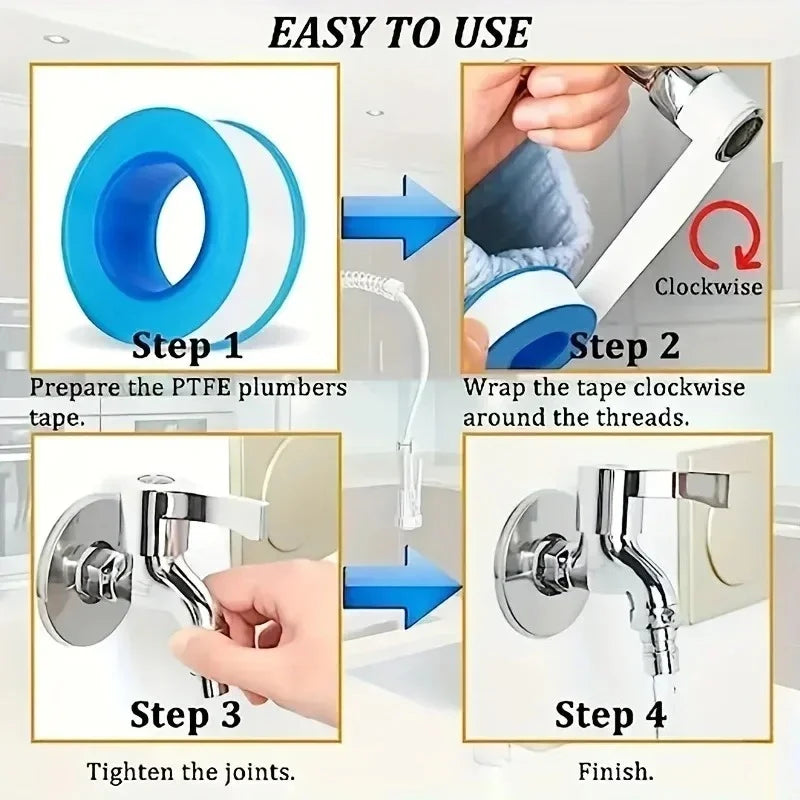 Thread Seal Tape Waterproof Leak-proof Plumbing Duct Pipe Fittings