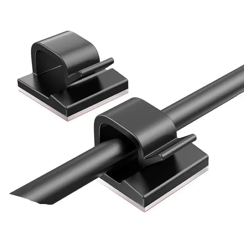 Self-Adhesive Cable Organizer Clips | Wire Management 1/10/30pk