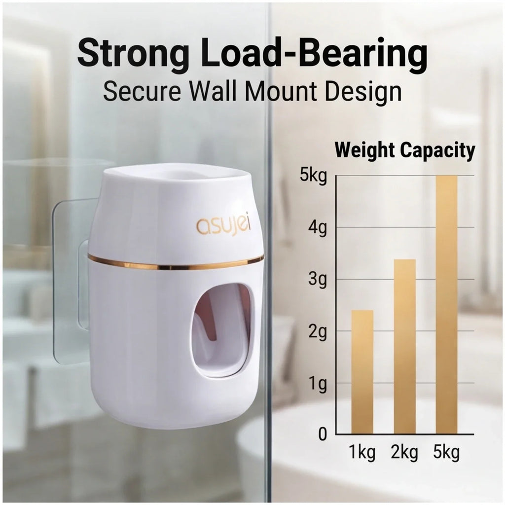 Automatic Toothpaste Refill Rack Squeezer Storage Dispenser Bathroom