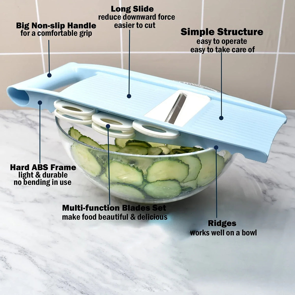 5-in-1 Vegetable Slicer & Food Grater | Kitchen Mandoline