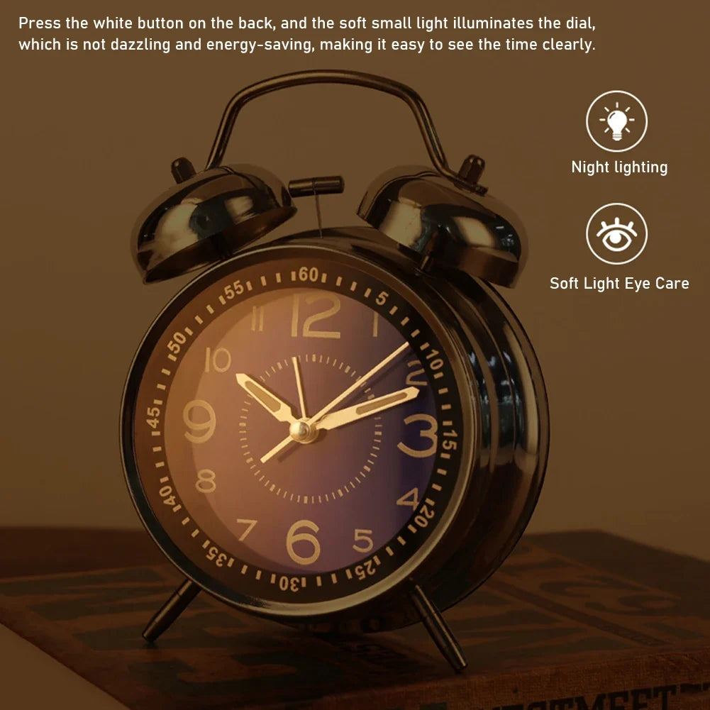 Twin-Bell Vintage Alarm Clock | Loud, Compact & Retro