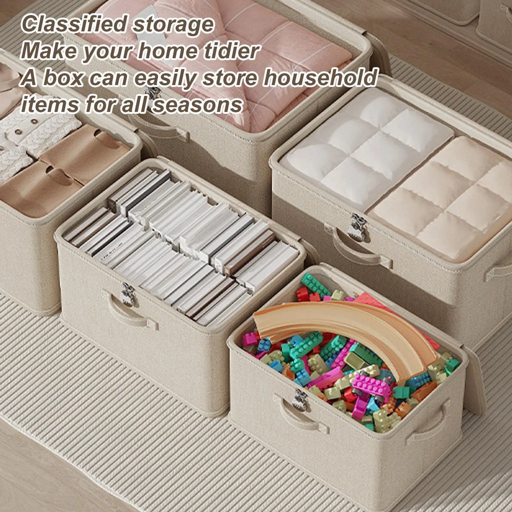 Lockable Storage Box with Handle – Odor-Proof Wardrobe Organizer