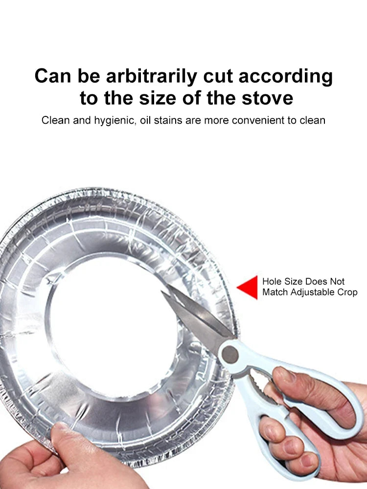 10-Pack Aluminum Foil Stove Burner Covers – Reusable Protector