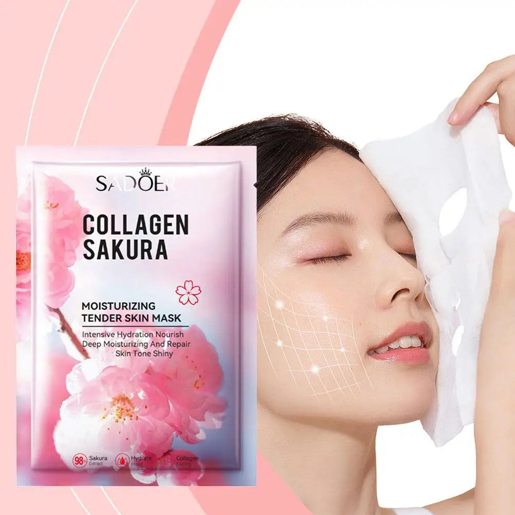 Sakura Collagen Face Mask – Hydrating & Firming Sheet Mask