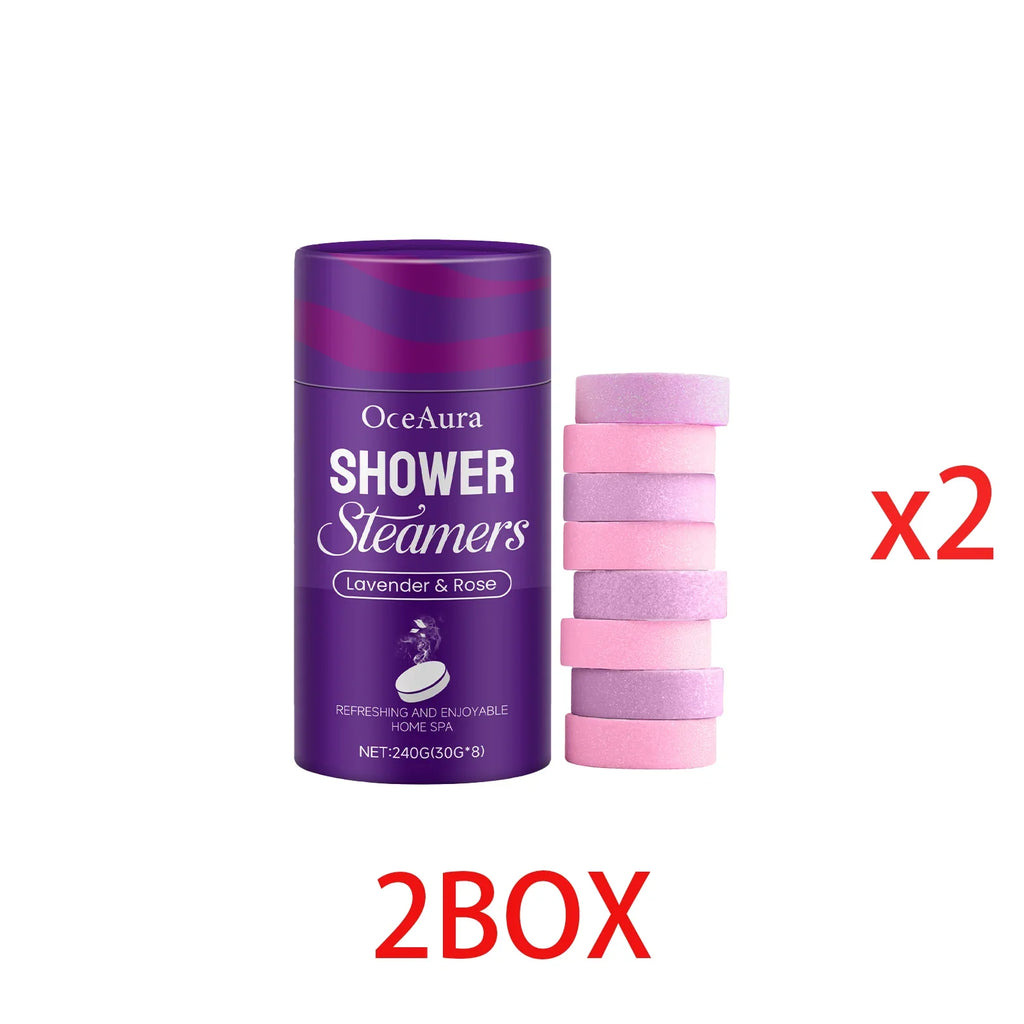Rose & Lavender Aromatherapy Shower Steamers | Spa Bath Set
