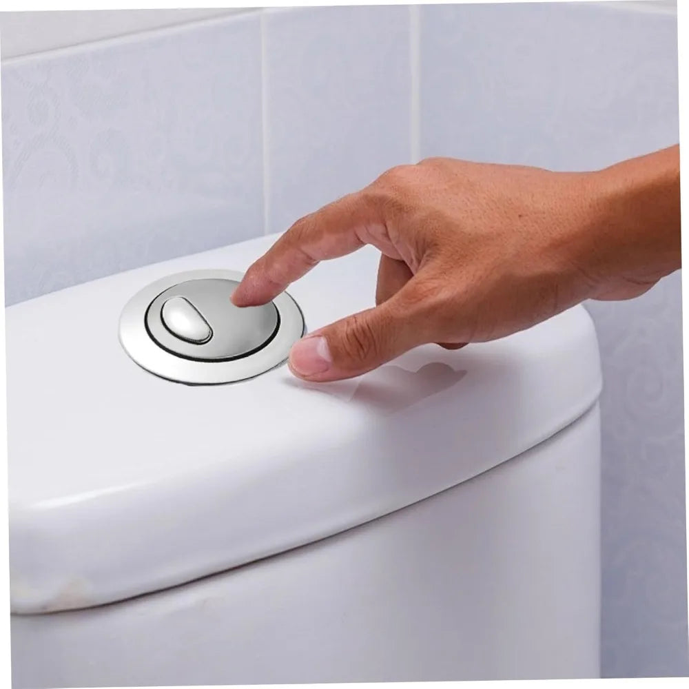 Dual Flush Toilet Push Button ABS Chrome Tank Replacement Kit