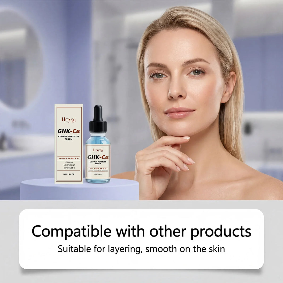 Hoygi GHK-Cu Copper Peptide Serum | Hyaluronic Acid Face Essence