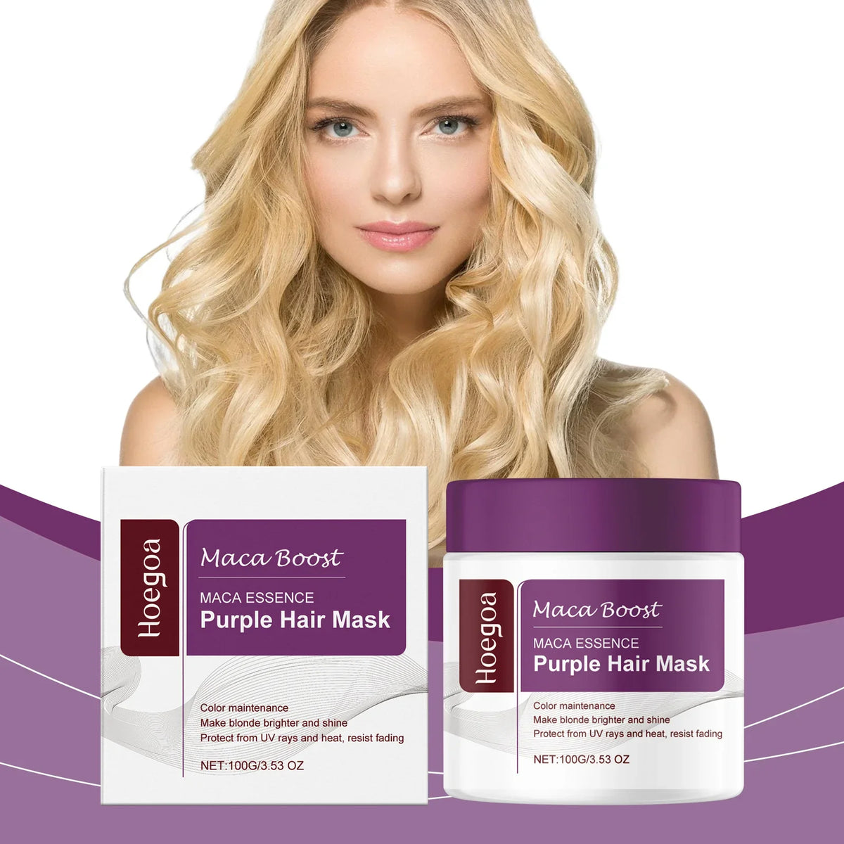 HOEGOA Purple Shampoo & Hair Mask – Tone, Repair & Nourish