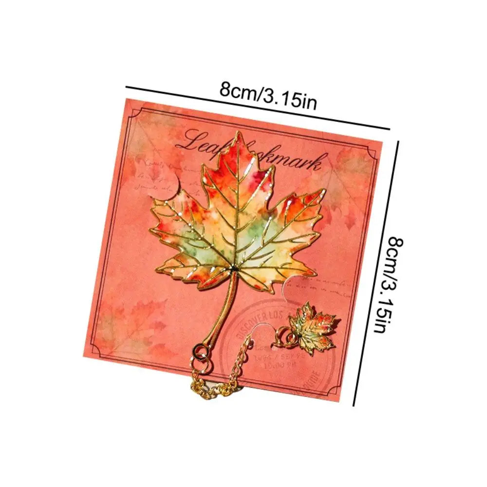 Gilt-Edged Leaf Metal Bookmark | Elegant Stainless Steel Gift