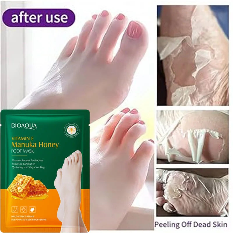 BIOAOUA Vitamin E & Manuka Honey Foot Mask | Deep Moisture