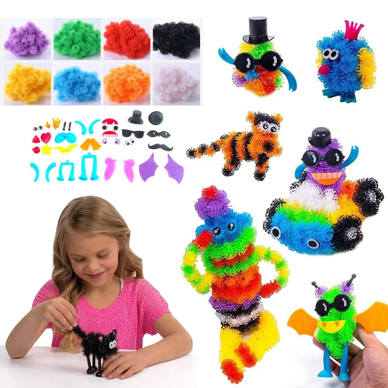 Sticky Thorn Ball Building Blocks Connect Toys Kids Toddlers 3D Model