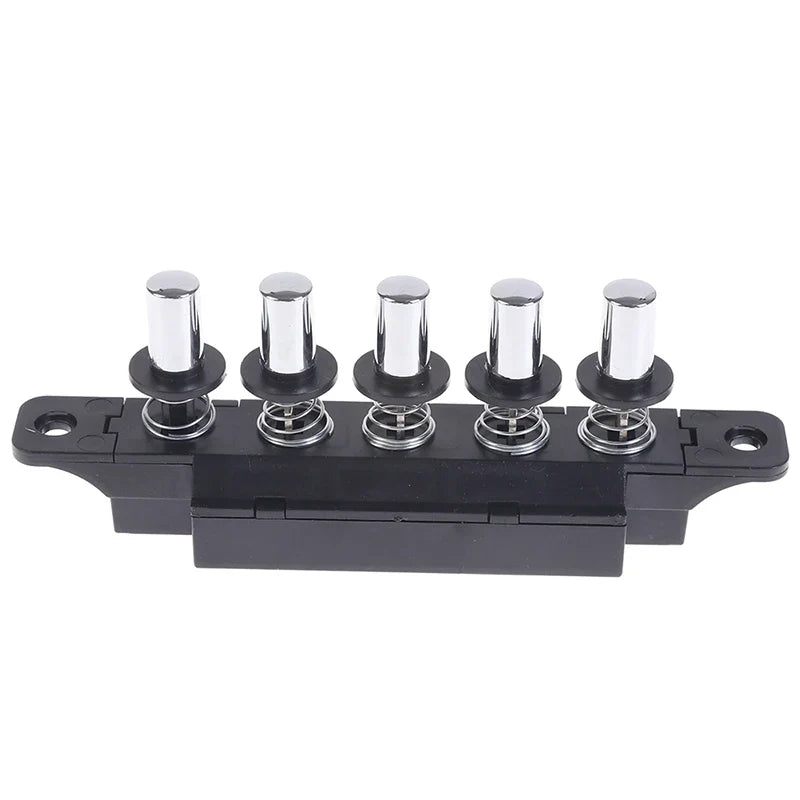5-Position Push Button Switch for Range Hood – Silver
