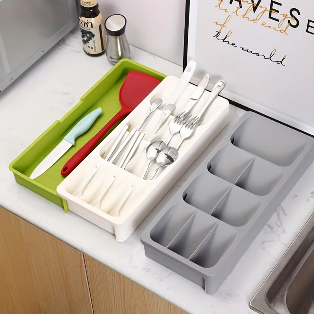 Kitchen Retractable Knife Fork Spoon Separation Sorting Tableware