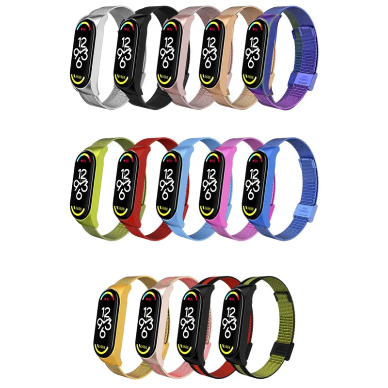 Metal Strap for Xiaomi Mi Band 3 4 5 6 7 – Stainless Steel